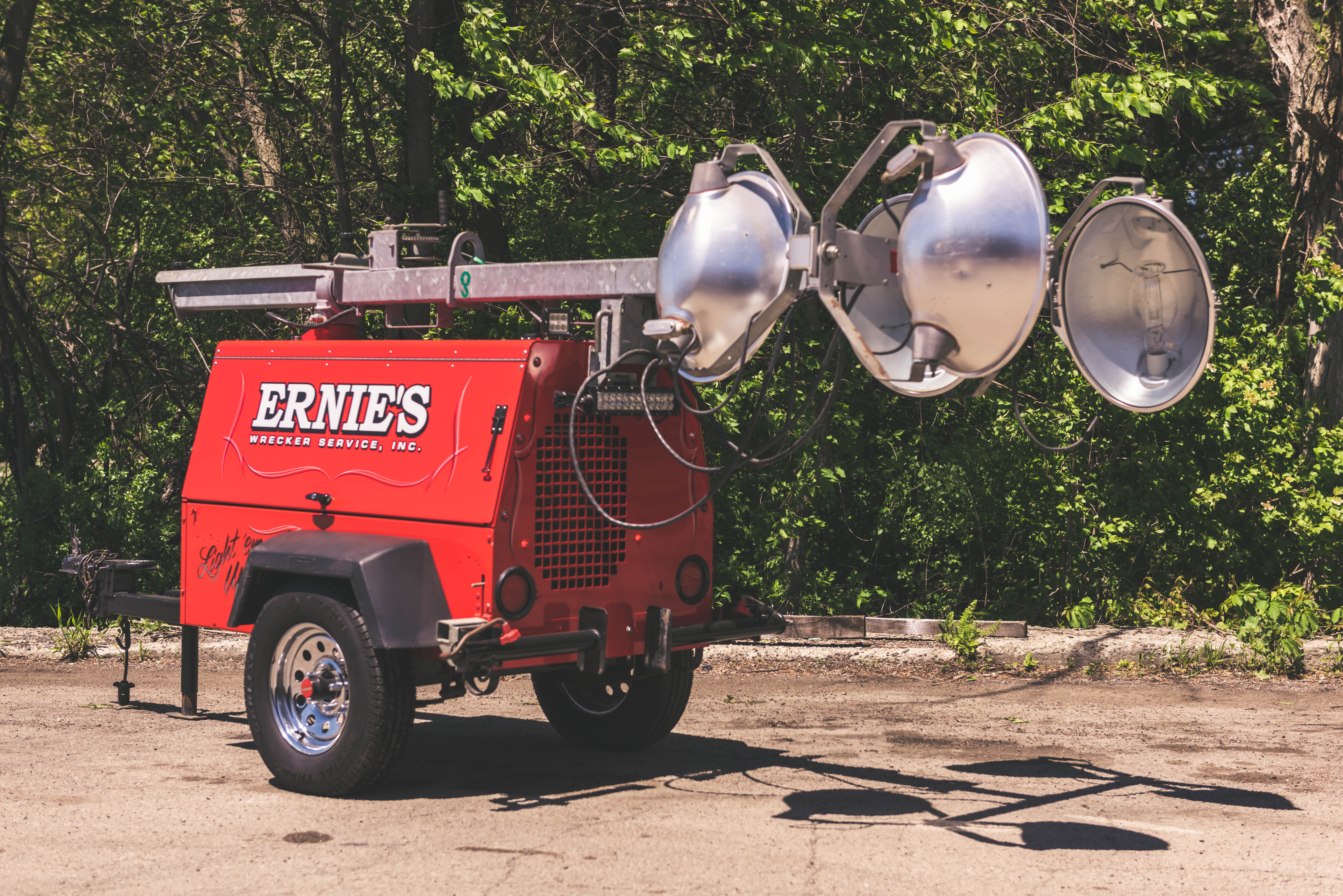 Accident scene management and light tower operations